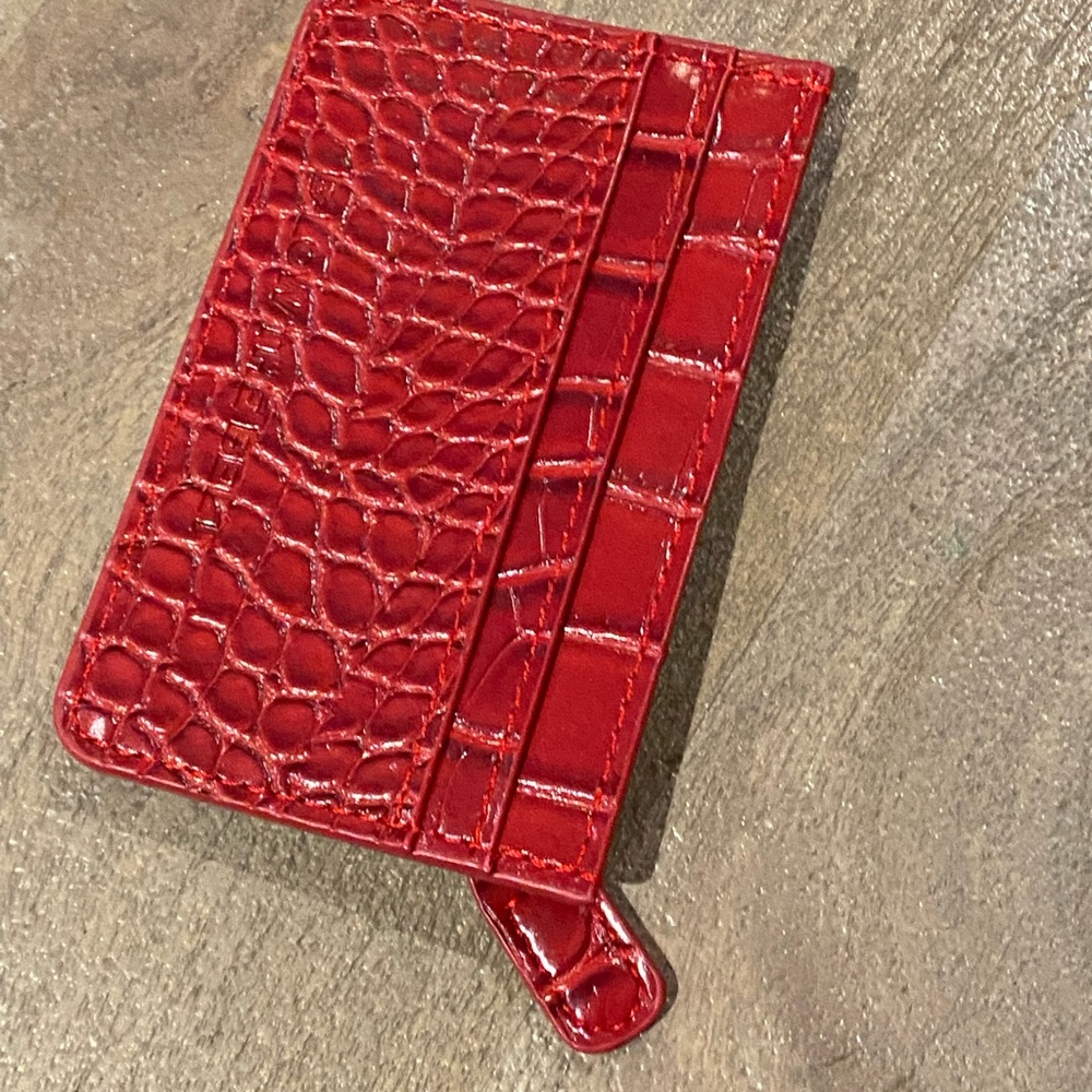 Red Faux Leather Cardholder Nwot